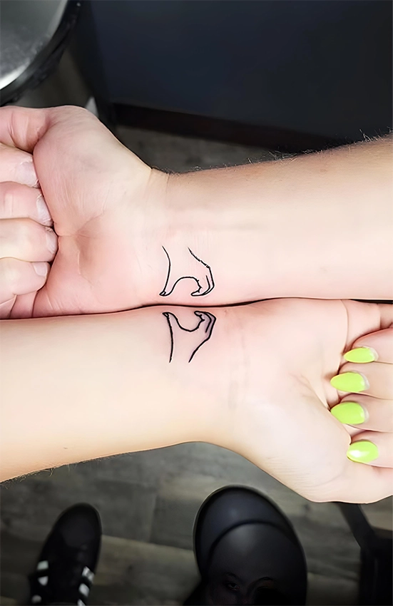 best friend connection tattoo