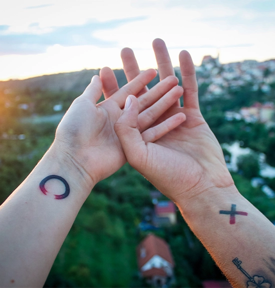 matching couple tattoos