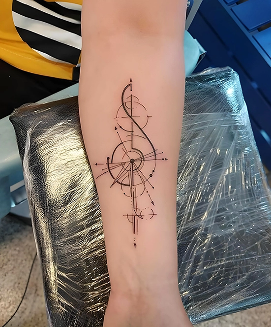 stylish geometric tattoo