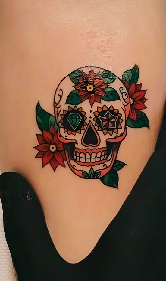 suger skull tattoo